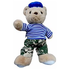 Мягкая игрушка Мишка тедди в тельняшке 30 см китай