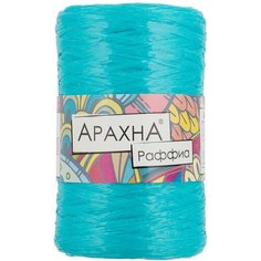 Пряжа ARACHNA Raffia 100% полипропилен 5 шт. х 50 г +- 10 г 200 м +- 12 м N24 сине-зеленый