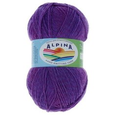 Пряжа ALPINA "ROMANTIC" 100% шерсть 300м фиолетовый-сиреневый №10