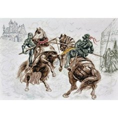 Набор для вышивания Палитра "Рыцарский турнир", 27x39 см