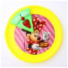 Игровой набор «Чаепитие», Минни Маус, тортик и фрукты на липучках Disney