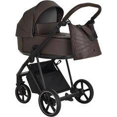Коляска 2 в1 Roan Sol Кожа Chocolate/Black/ручка темно-коричневый