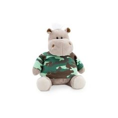 Мягкая игрушка «Бегемот: В армейской футболке», 20 см, Orange Toys