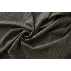 Ткань серо-коричневый меланжевый твид в клетку Corneliani