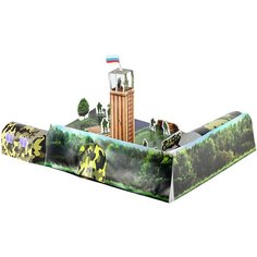 Развивающая игра для детей 4-8 лет URBI "Военный полигон" развивающие задания на лето, занятия на каникулах, настольные игры для мальчиков, аппликация Premium Quality