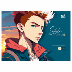Альбом для акварели, 30л, А4, на склейке ArtSpace "Anime style. Man", 180г/м2 Спейс