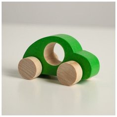 Деревянная игрушка "Каталка" "Машинка Томик" зеленая./В упаковке шт: 1