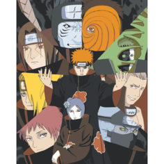 Картина по номерам Акацуки на стену Палитра забав