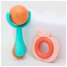 Набор прорезывателей с погремушкой «Овощной микс», 2 шт 4754405 Крошка Я