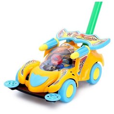 Каталка "Машинка гонка" на палочке, цвета микс./В упаковке шт: 1 E.Store