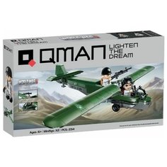 Конструктор лего-совместимый Qman C21022 Техника "Военный истребитель" 234 детали подарок сыну, внуку, племяннику, ребёнку, мальчику