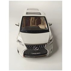 Коллекционная машинка игрушка металлическая Lexus LM 300h для мальчиков масштабная модель 1:24 белый Alexplay