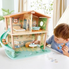 Кукольный домик "Дом в джунглях семьи тигров" с фигурками и мебелью в наборе Hape