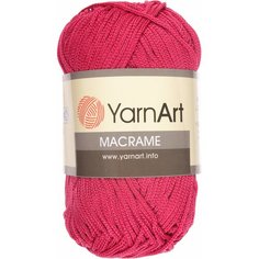 Пряжа YarnArt Macrame, 143 Красный 1шт. шнур полиэфирный для вязания и макраме, полиэстер, 90г, 130м, 2мм