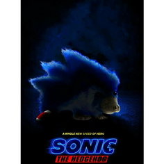 Плакат, постер на бумаге Sonic the Hedgehog/Соник в кино/игровые/игра/компьютерные герои персонажи. Размер 42 х 60 см