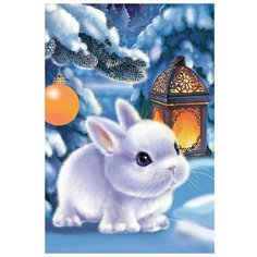 Картина по номерам на холсте с подрамником "Кролик с фонариком" 20х30 см Школа талантов