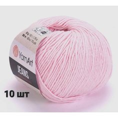 Пряжа YarnArt Jeans Ярнарт джинс Нежно-розовый (74) 10 мотков 50 г/160 м (45% акрил 55 хлопок)