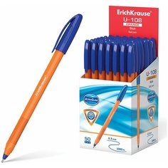 Ручка шариковая ErichKrause U-108 Orange Stick, узел 1.0 мм, чернила синие
