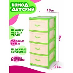 Комод для вещей и игрушек пластиковый с ящиками детский Elfplast