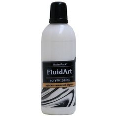 Краска акриловая для техники Флюид Арт, KolerPark, молочный, 80 мл