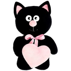 Мягкая игрушка «Котик с сердцем», цвет чёрный, 30 см Princess Love