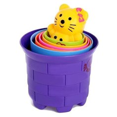 Игровой набор «Пирамида»: 6 стаканчиков, 1 игрушка (зайчик/мишка), микс NO Name