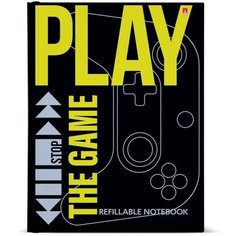 Тетрадь на кольцах, 160 листов в клетку PLAY THE GAME, твёрдая обложка, глянцевая ламинация, со сменным блоком Альт