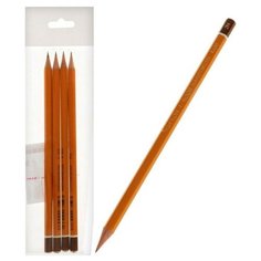 Набор карандашей чернографитных разной твердости 5 штук Koh-i-Noor 1500/5, НВ, B, H, 2H, 2B