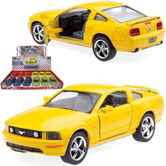 Металлическая машинка игрушка 1:38 «2006 Ford Mustang GT» инерционная / Желтый Нет бренда