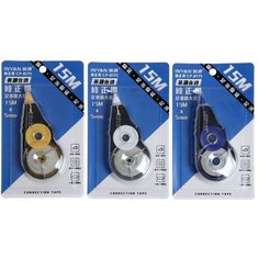 Корректор-лента 15 м х 5 мм, блистер, европодвес, корпус микс NO Name