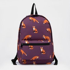 Рюкзак на молнии, фиолетовый Нет бренда