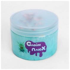 Двухслойный Слайм «Море» с шармиками, мятный, 350 г Noname