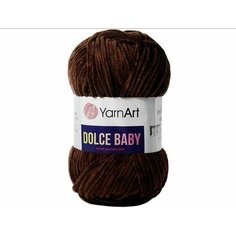 Пряжа YarnArt Dolce baby 50 гр/85 м 100% микрополиэстер 775 темно-коричневый 2 шт.