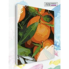 Картина по номерам на холсте Мандарины, 30 х 40 см