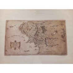 Карта, фэнтези, декор для дома, личной библиотеки. Poster