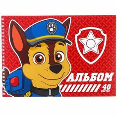 Альбом для рисования Paw Patrol, A4, 40 листов, на гребне, 1 шт