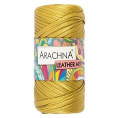 Пряжа ARACHNA LEATHER ART, ARACHNA, тем. желтый - 06, 100% полиэстер, 1 моток, 160 г, 50 м.
