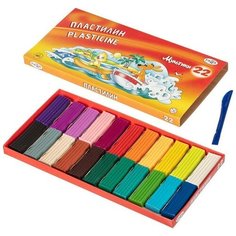 Пластилин 22 цвета Гамма "Мультики", 440г, со стеком, картон (210119_03), 10 уп. Gamma
