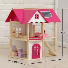 Кукольный домик "Розовое волшебство", с мебелью Gold Market