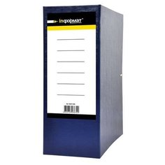 Короб архивный inформат (А4, 100мм, бумвинил, разобранный) синий, 10шт. Informat