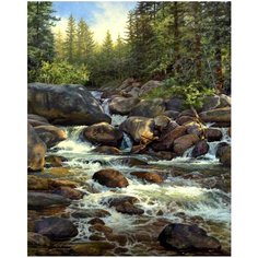 Картина по номерам Ручей в камнях 40х50 см АртТойс