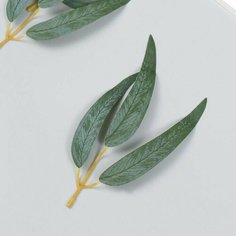 Декор для творчества "Веточка с тремя листиками" набор 3 шт 22 см Нет бренда