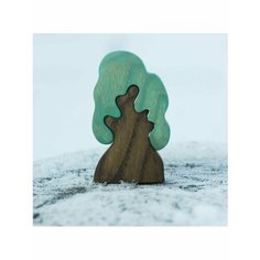 Мастерская Михеевых / Развивающая игрушка Дерево-пазл с зеленой кроной / деревянные игрушки