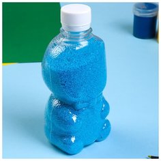 Песок цветной в бутылках "Синий" 500 гр микс NO Name