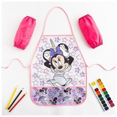 Disney Набор детский для творчества "Минни Маус", Единорог (фартук 49х39 см и нарукавники)