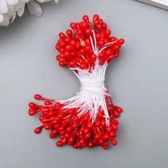 Тычинки для искусственных цветов "Капельки " (набор 130 шт) длина 6 см Romanoff