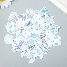 Наклейки для творчества "Морское плавание" набор 50 шт 4,4х6,5х1,1 см No Brand