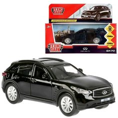 Машина металлическая, инерционная Infiniti Qx70, цвет чёрный, 12 см, открывающиеся двери Технопарк