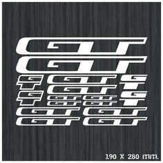 Комплект стикеров на велосипед "GT 1", черный Нет бренда