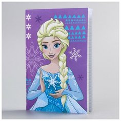 Disney Блокнот А6, 32 листа на скрепке "Эльза. Холодное сердце"